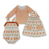 RTS kids matching clothing bows print clothing girl fall winter clothing-2025.8.2