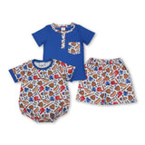 RTS  Matching clothing kids baseball print baby boy summer clothing-2026.5.5