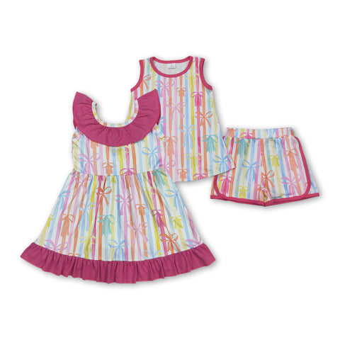 RTS toddler clothes matching clothing bows kids summer  clothing