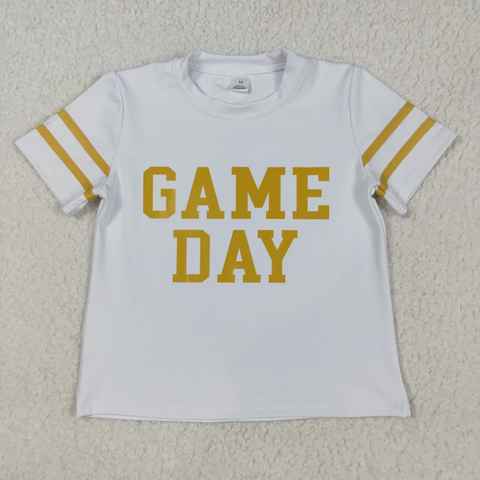 GT1101    toddler girl clothes vinyl game day girl summer top yoga clothes