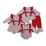 RTS kids matching clothing bows print clothing girl christmas winter clothing-2025.8.6
