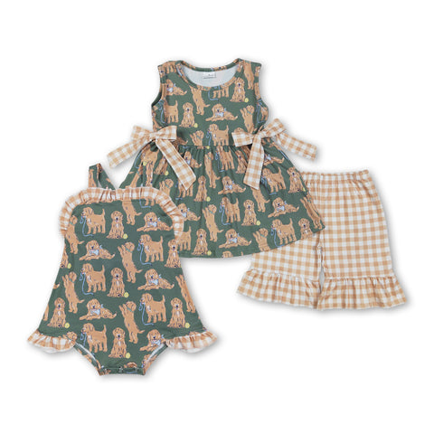 RTS kids matching clothing dog print clothing summer clothing