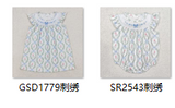 RTS girl summer clothes bow embroidery girl summer matching clothing