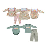 Matching Baby boys girls pumpkin clothing embroidery