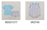 RTS boy summer matching clothes baseball boy summer clothes