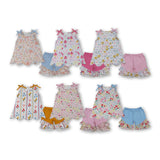 RTS Matching  toddler clothes flower print set girls summer clothing-2026.4.8