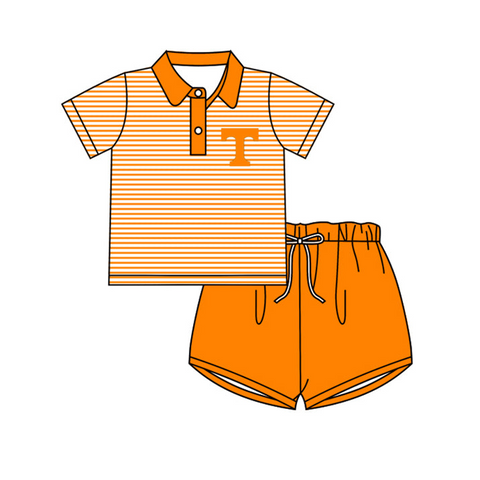 Order Deadline:14th Apr.  Split order baby boy clothes state boy summer shorts set