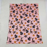 RTS BL0293 baby deer turkey pumpkin print blanket