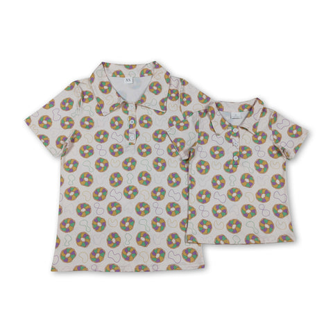 RTS toddler clothes king cake print matching clothing  mama kids clothes-2025.11.29