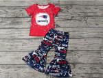 Order Deadline：10th Sept.Split order baby girl clothes state girl bell bottoms set 2