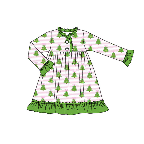 Order Deadline:2nd Aug. Split order baby girl clothes  tree girl winter dress