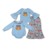 RTS kids matching clothing embroidered pumpkin print clothing  girl winter clothing-2025.10.11