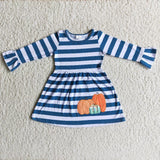 Matching girls boys fall pumpkin stripe clothing