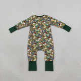 LR3249 baby boy clothes mallard duck print toddler boy fall romper