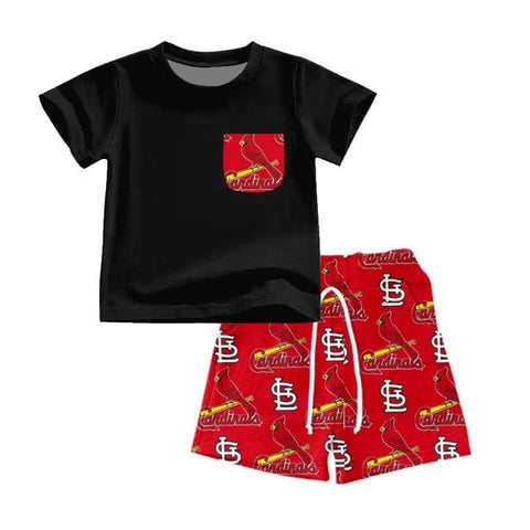 Order Deadline:9th Apr. Split order baby boy clothes state  boy summer shorts set