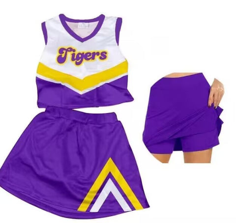 Order Deadline:23th Apr. Split order baby girl clothes state cheerleading girl summer shorts set