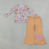 Matching Baby girls Halloween long sleeves pants outfits