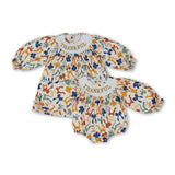 RTS kids clothes embroidery smocked thankful kids thanksgiving  matching clothes winter set-2025.7.28