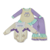 RTS kids matching clothing embroidery bows print clothing girl mardi gras clothing-2026.2.4