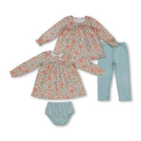 RTS  Matching kids clothing flower print clothing girl spring clothing-2026.3.14