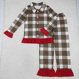 RTS toddler clothes matching gingham print clothing  mama kids christmas clothes-2025.11.17