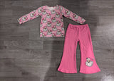 Matching Baby girls Christmas long sleeves pants outfits