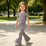 GSPO1889 Girls camo short sleeve bell outfits
