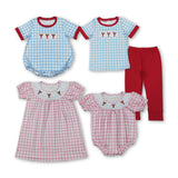 RTS kids matching clothing embroidery crayfish print clothing kids mardi gras clothing-2025.11.11