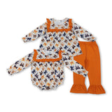 RTS kids matching clothing bows  print clothing girl halloween winter clothing-2025.8.2