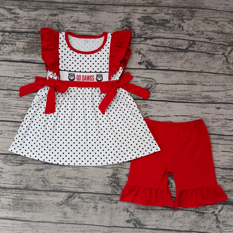 Order Deadline:18th Apr. Split order baby girl clothes state girl summer shorts set