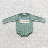 Matching Baby boys girls pumpkin clothing embroidery
