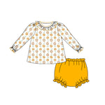 Order Deadline:24th June. Split order baby girl clothes flower girl winter bummies set