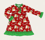 Split Order Deadline:1st July Split order baby girl clothes santa girl christmas dress