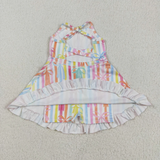 GSD2288   toddler girl clothes bows girl summer dress yoga clothes