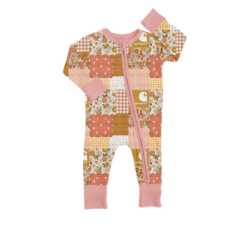 Order Deadline：19th Oct. Split order Bamboo baby girl floral winter romper