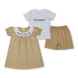 RTS kids matching clothing embroidery he is risen print clothing baby easter clothing-2026.1.6