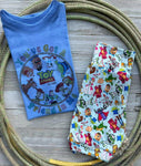 Order Deadline:14th Apr.  Split order baby girl clothes cartoon girl summer shorts set