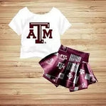 Order Deadline:13th Apr. Split order baby girl clothes state girl summer shorts set  1