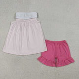 GSSO3019 pre-order baby girl clothes embroidery cross print toddler girl easter summer outfit