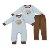 RTS kids matching clothing embroidery pubby print clothing boy Valentine clothing-2025.12.17