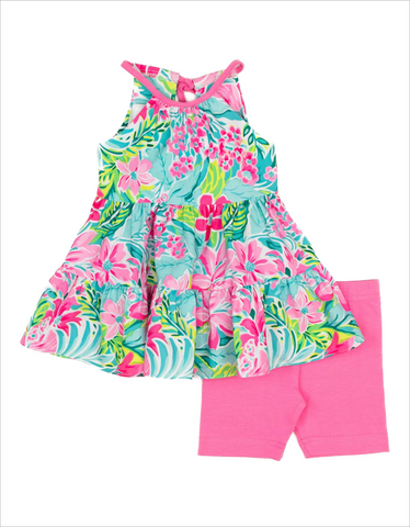 Order Deadline:23th June Split order baby girl clothes flower girl summer shorts set