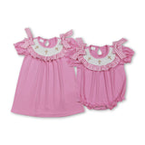 RTS kids matching clothing embroidery smock cross print clothing girl easter summer clothing-2026.1.14