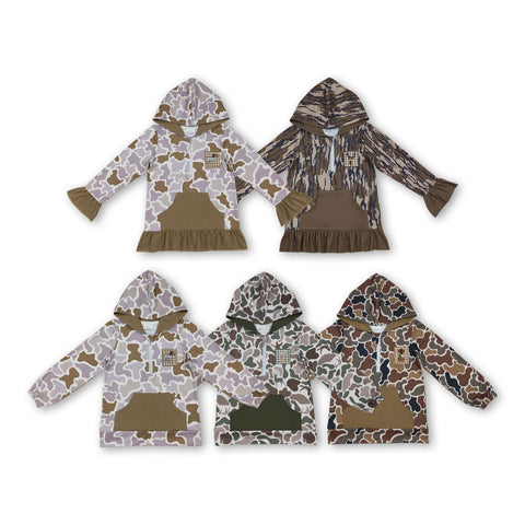 RTS toddler clothes matching clothing baby embroidery hunting hoodie kids winter clothing-2025.11.11