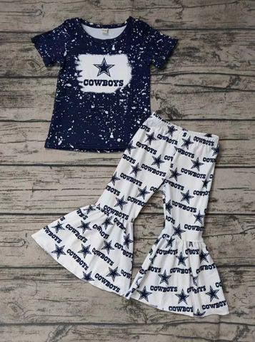 Order Deadline：10th Sept.Split order baby girl clothes state girl bell bottoms set