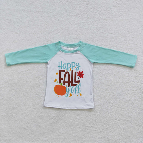 Boy Happy Fall Y'all Pumpkin T-shirt