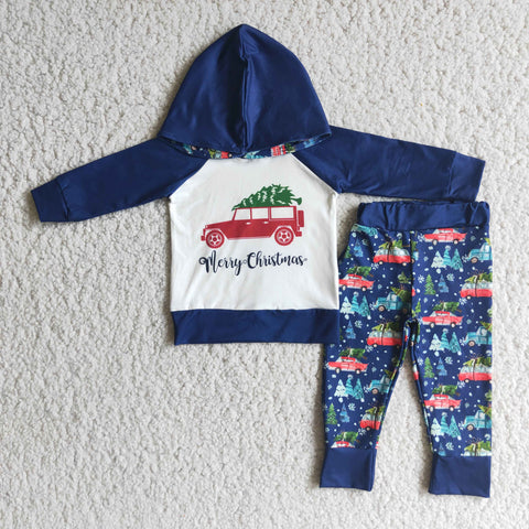 Promotion $5.5/set christmas long sleeve shirt and green pants boy outfits