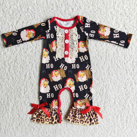 Promotion $5.5/set no MOQ RTS christmas long sleeve baby romper