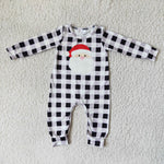 Promotion $5.5/set no MOQ RTS christmas long sleeve baby romper