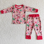 Promotion $5.5/set no MOQ RTS long sleeve shirt and pants girls outfits