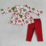 Promotion Girl Christmas Gift Tree Red Pant Outfit